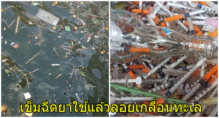 ชาวบ้านผวาเชื้อโรค! พบเข็มฉีดยา-หลอดเก็บเลือดใช้แล้ว ลอยเกลื่อนทะเลแสมสาร - WORLD OF BUZZ