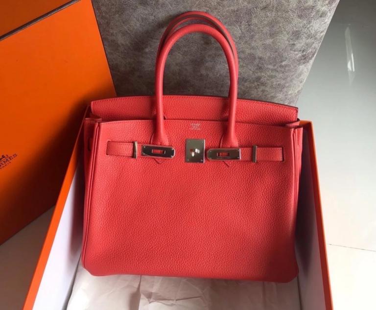 Hermes birkin 30 capucine(แดงส้ม) togo