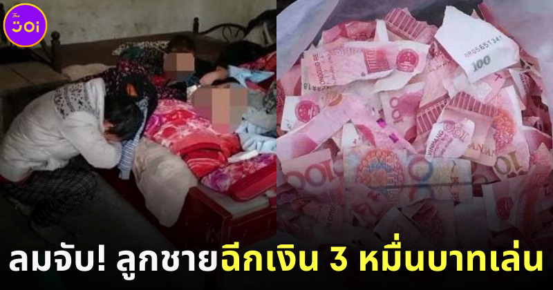 แม่ช็อกลูกฉีกเงิน 3 หมื่นที่ขายวัวได้ทิ้งเล่นเหลือแต่ซาก 1