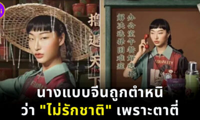 นางแบบจีนถูกตำหนิว่าไม่รักชาติ เพราะตาตี่