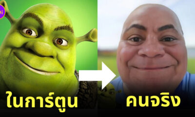 ตัวการ์ตูน คนจริง