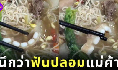 กระดูกหมูเหมือนฟันปลอม