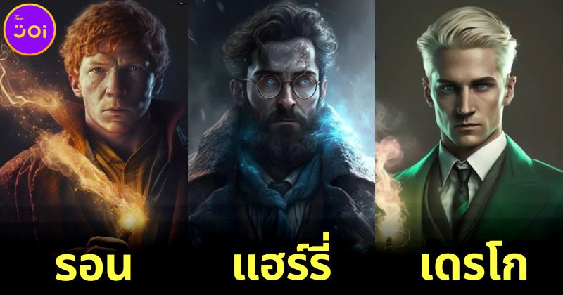 ส่องภาพหน้าตาตัวละคร "แฮร์รี่ พ็อตเตอร์ (Harry Potter)" เมื่อโตเป็นผู้ใหญ่ในปี 2043 โดยฝีมือ AI