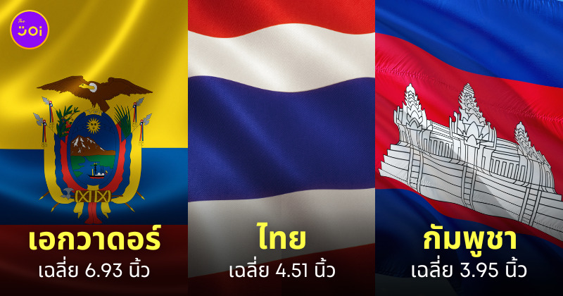 อันดับอวัยวะเพศชาย ยาวสั้น ทั่วโลก 2023