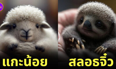 สัตว์โลกน่ารัก สัตว์โลกตัวจิ๋ว AI Photoshop