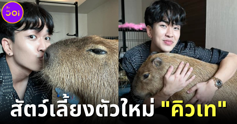 "คิวเทโอปป้า (Kyutae Oppa)" เผยสัตว์เลี้ยงตัวใหม่ “คาปิบาร่า” ชื่อ "ประยุทธ์"