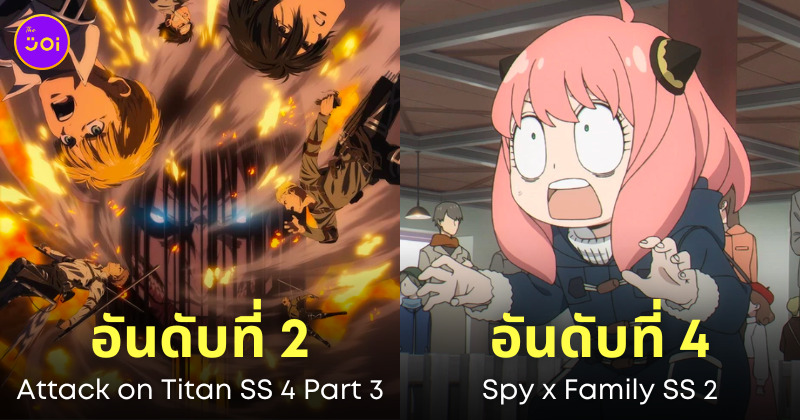 อันดับอนิเมะญี่ปุ่น ยอดนิยม 2023