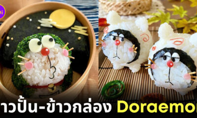 ไอเดียเมนูข้าวปั้น ข้าวกล่องเบนโตะ ธีมการ์ตูน โดราเอมอน Doraemon ศิลปิน Hamama