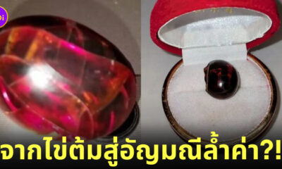 ไข่ต้มสีแดง ทับทิมสีแดง อัญมณีล้ำค่า