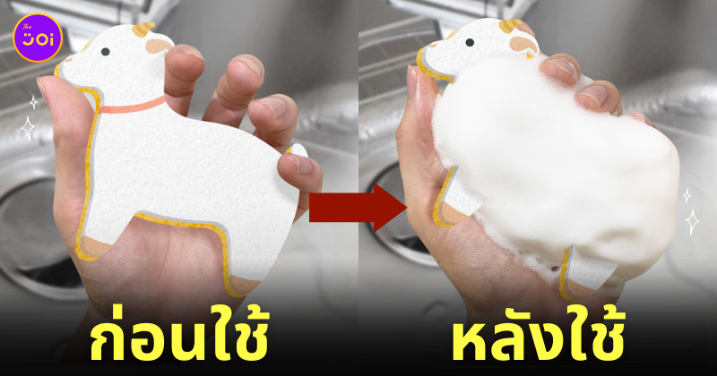 ฟองน้ำรูปแพะ ฟองน้ำรูปแกะ ล้างจาน