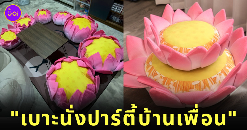 เบาะนั่งปาร์ตี้บ้านเพื่อน เบาะดอกบัว เพจขาย