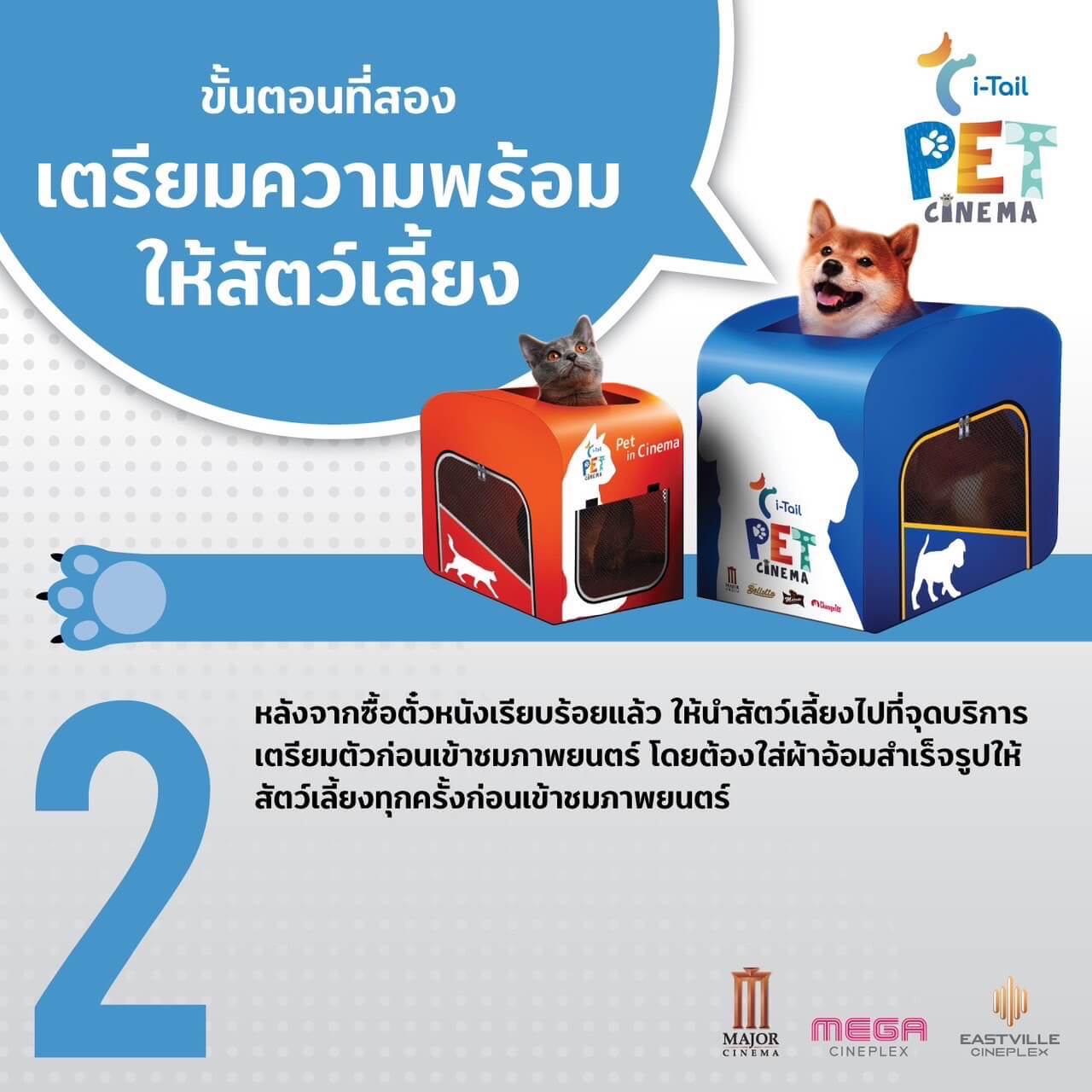 ขั้นตอนพาสัตว์เลี้ยงดูหนัง