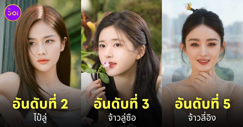 สุดยอดดาราจีนผู้หญิง ความนิยม 2023