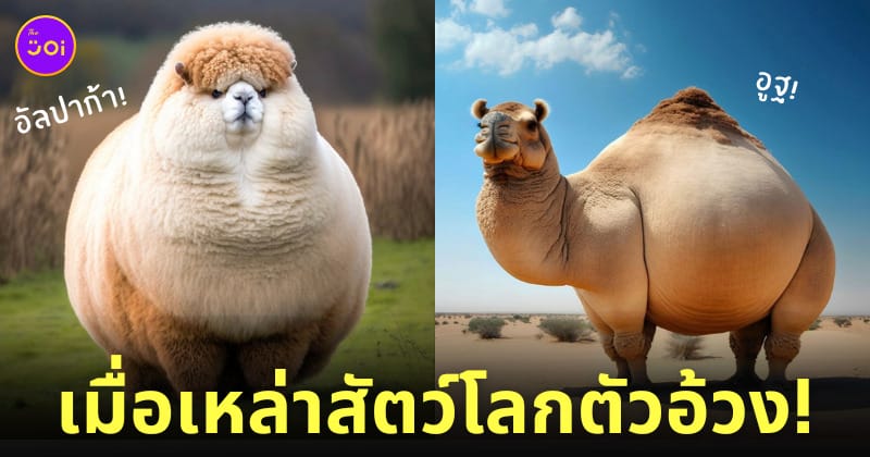 ภาพสัตว์โลก ตัวอ้วน ตัวกลม AI