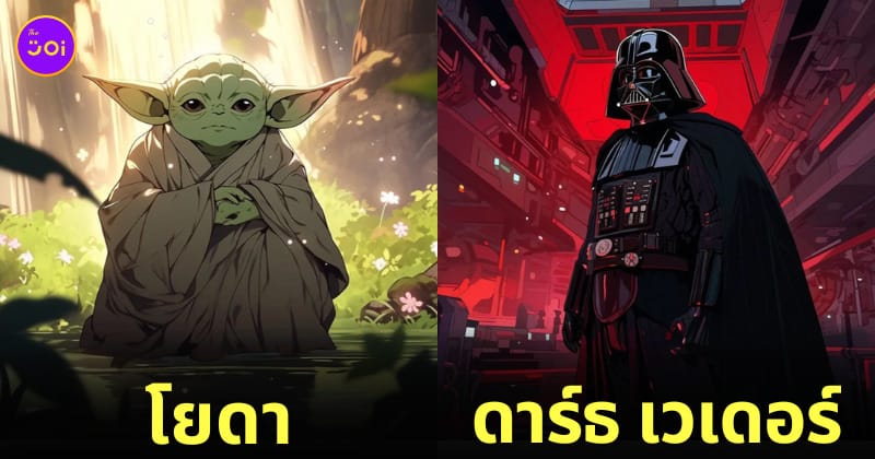 ตัวละคร Star Wars อนิเมะญี่ปุ่น AI