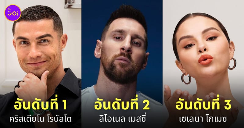 บุคคลทรงอิทธิพลบน instagram มากที่สุด 2023