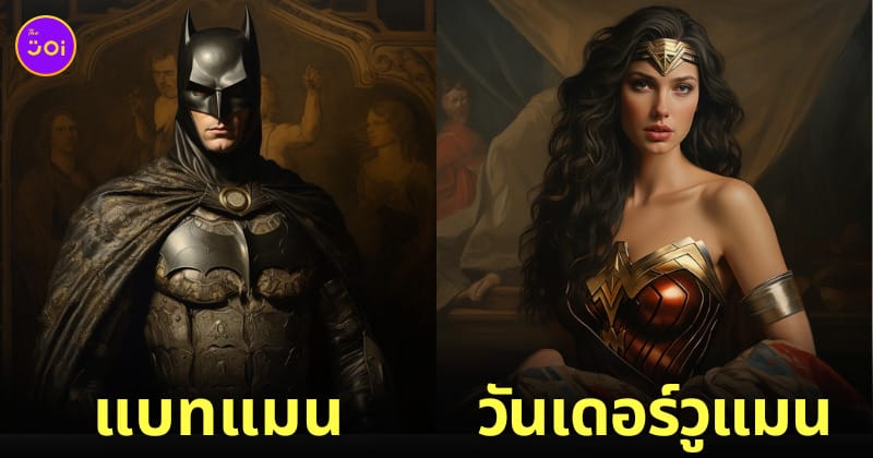 ผลงานภาพวาดคลาสสิกยุค Renaissance ตัวละครดีซีคอมิกส์ aiart