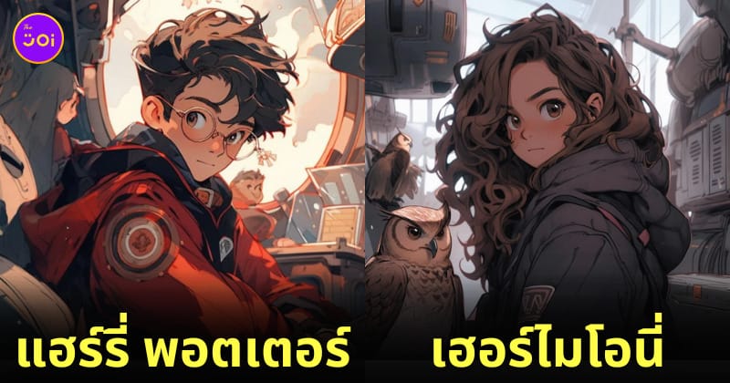 ตัวละคร แฮร์รี่ พอตเตอร์ จักรวาล Sci-fi อนิเมะญี่ปุ่น AI