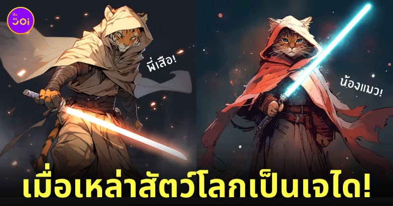 การ์ตูน สัตว์โลก star wars เจได aiart