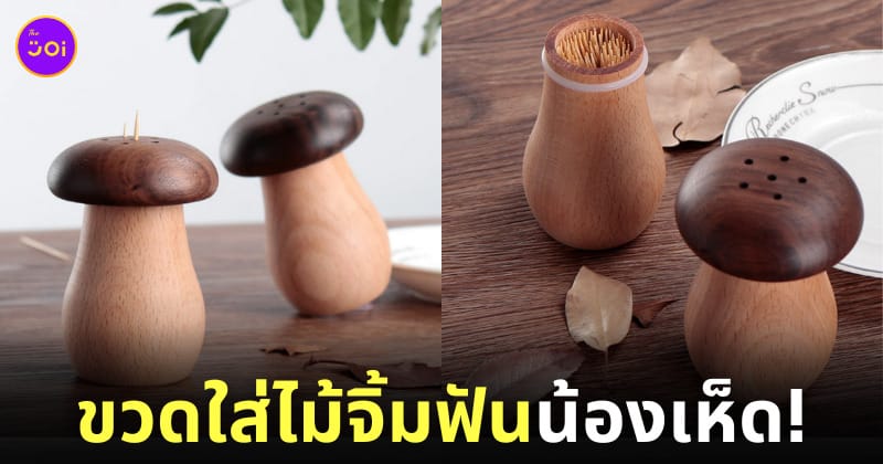 ขวดใส่ไม้จิ้มฟันรูปเห็ด