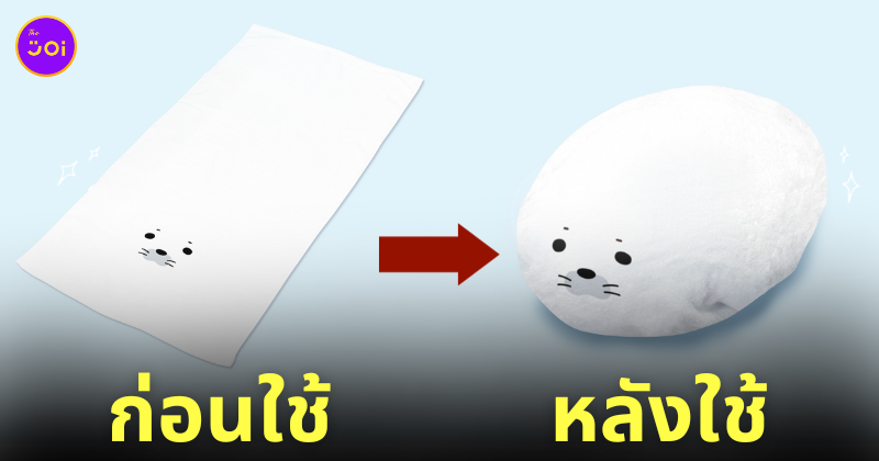 ผ้าขนหนูแมวน้ำ ก้อนอุ๋ง