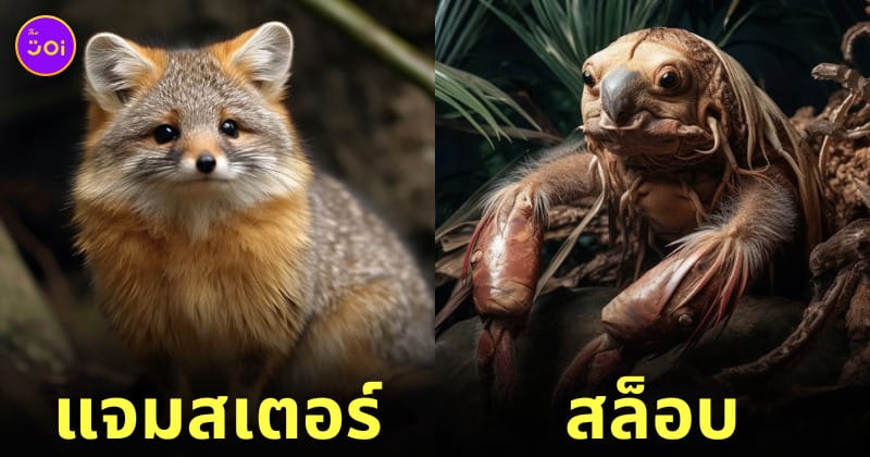 aiart ภาพสัตว์โลกที่ผสมข้ามสายพันธุ์กัน (Animal Hybrids)
