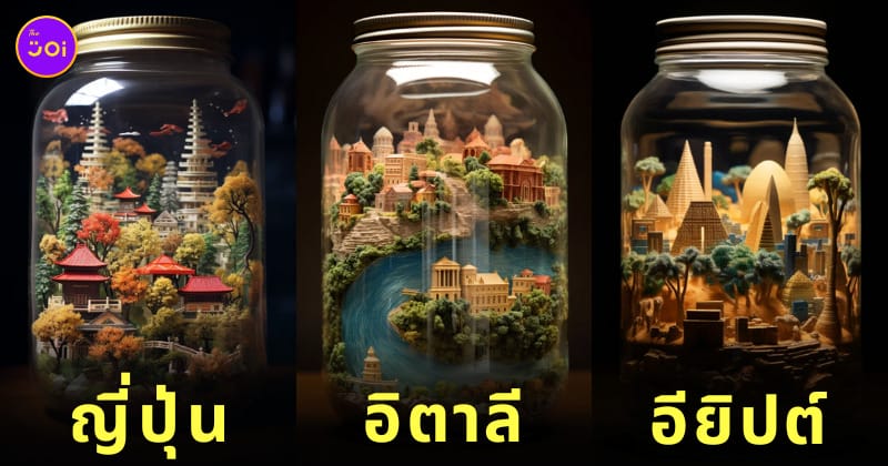 ภาพสวนขวดประเทศต่าง ๆ aiart