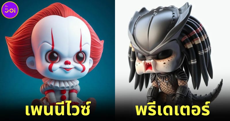 เมื่อ AI เปลี่ยน 14 ตัวละครดังในภาพยนตร์สยองขวัญให้กลายเป็นตัวร้ายสุดมุ้งมิ้ง
