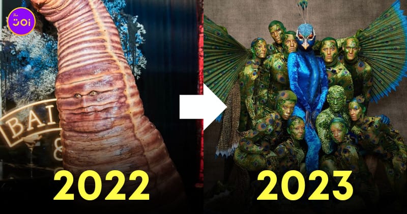 heidi klum ชุดฮาโลวีน 2023 นกยูง