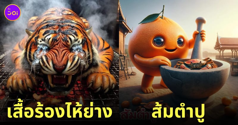 ai วาดรูปอาหาร ภาษาไทย