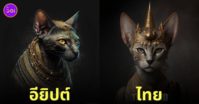 ภาพแมว คอสตูมประเทศต่าง ๆ aiart