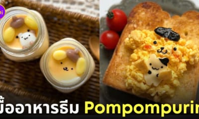 ไอเดียแต่งจานอาหาร ของหวาน ขนม ปอมปอมปุริน Pompompurin