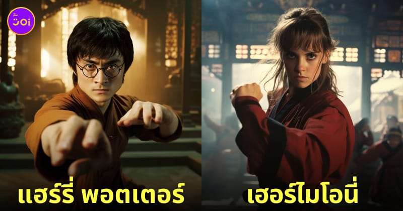 ตัวละคร แฮร์รี่ พอตเตอร์ Harry Potter เวอร์ชั่นกังฟู  aiart