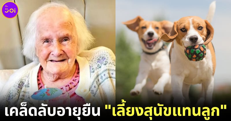 ปก คุณย่าอายุ 108 เผยเคล็ดลับอายุยืนเลี้ยงหมาแทนลูก