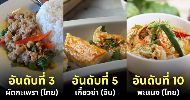 เมนูอาหาร อร่อยที่สุดในโลก 2023