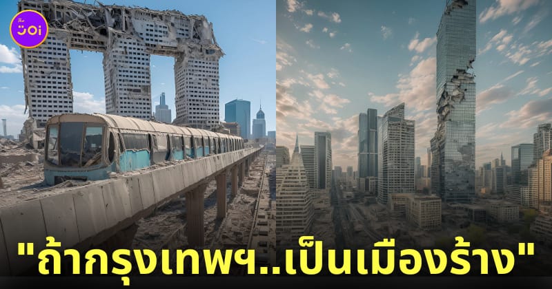 ภาพชุดถ้ากรุงเทพฯ..เป็นเมืองร้าง AI