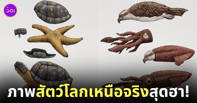 ภาพวาดสัตว์โลกเหนือจริงสุดฮา สารานุกรมภาพวิทยาศาสตร์ ศิลปิน Tim Andraka