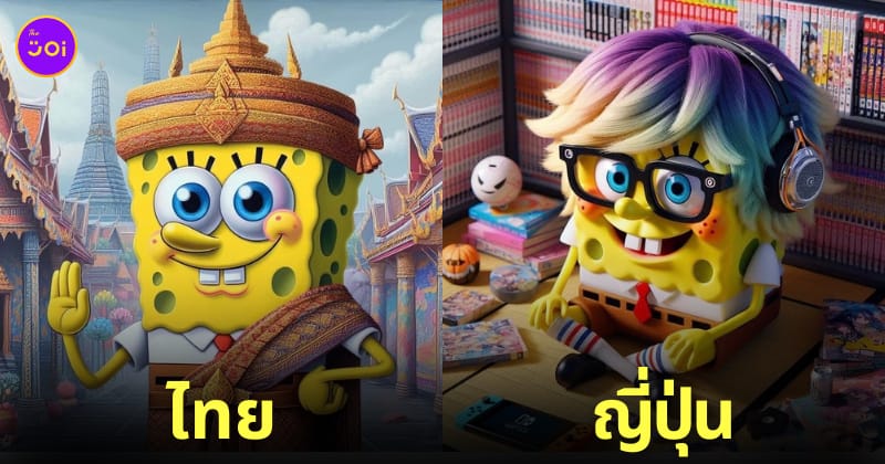 สพันจ์บ็อบ คอสตูม ประเทศต่าง ๆ aiart