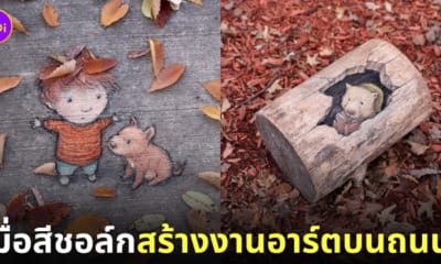 ภาพวาดสีชอล์ก David Zinn