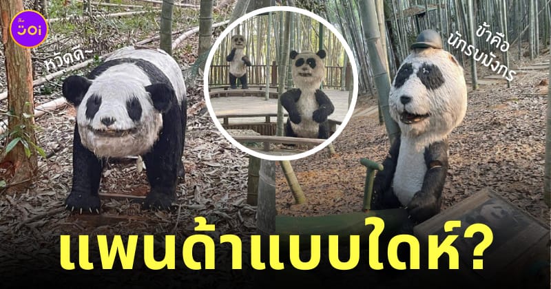 รูปปั้นแพนด้า น่ากลัว