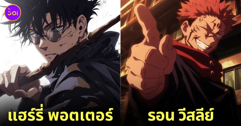 ตัวละคร แฮร์รี่ พอตเตอร์ Jujutsu Kaisen มหาเวทย์ผนึกมาร aiart