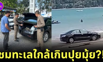 ขับรถลงทะเล
