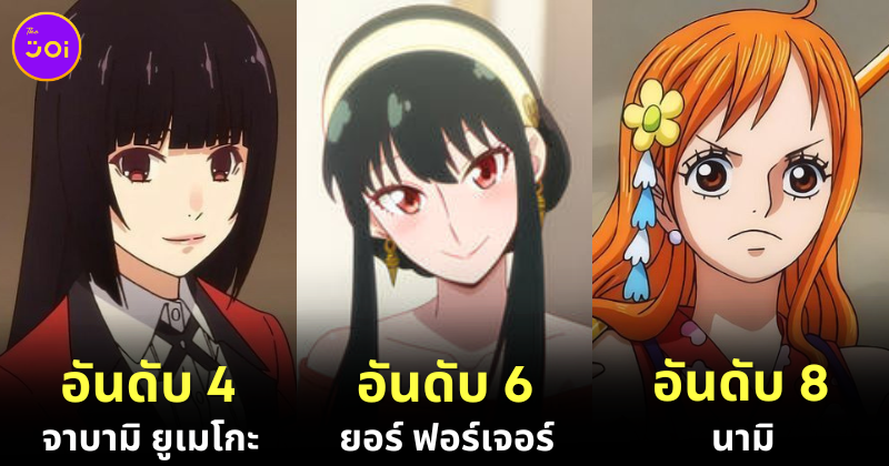 20 อันดับตัวละครอนิเมะที่สวยที่สุดในปี 2024