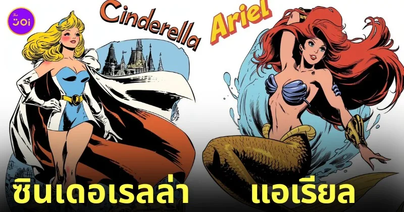เจ้าหญิงดิสนีย์ Disney Marvel DC comics วินเทจ aiart