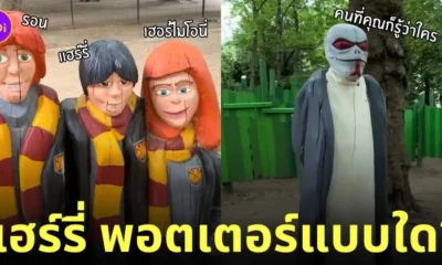 สนามเด็กเล่นแฮร์รี่ พอตเตอร์ harry potter รูปปั้นตลก