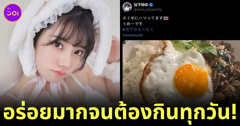 "เรนะ มิยาชิตะ (Rena Miyashita)" ดารา AV ชื่อดัง เผยอาหารจานโปรดในไทย คือ "ข้าวกะเพราหมูสับไข่ดาว" แถมยังกินเมนูนี้ทุกวันอีกต่างหาก!