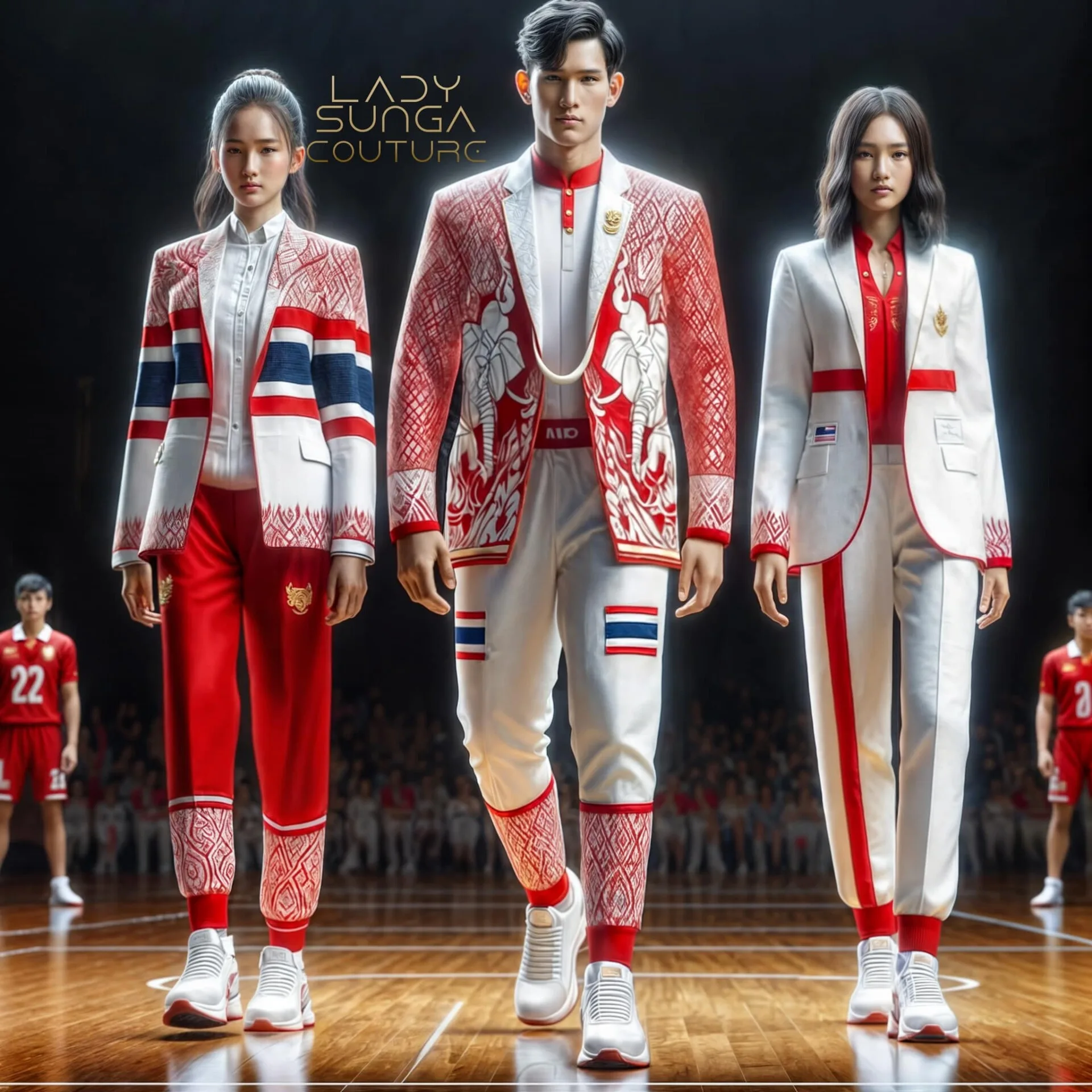 เพจ Facebook ดัง "Lady Sunga Couture" เผยภาพชุดยูนิฟอร์มนักกีฬาโอลิมปิกของประเทศไทยโดย AI ที่จอสระอึงไม้โทจึ้ง!