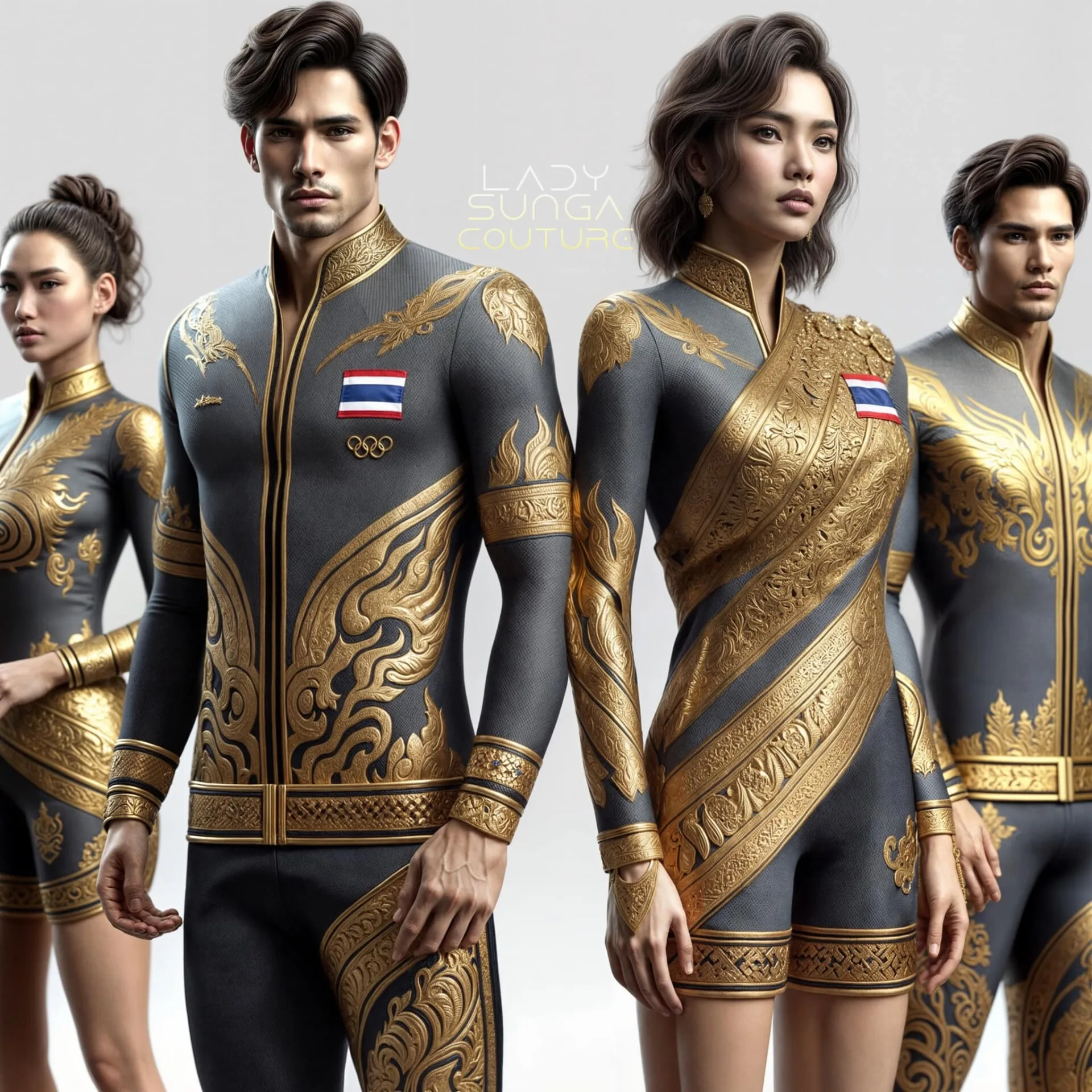 เพจ Facebook ดัง "Lady Sunga Couture" เผยภาพชุดยูนิฟอร์มนักกีฬาโอลิมปิกของประเทศไทยโดย AI ที่จอสระอึงไม้โทจึ้ง!