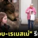 Grandma walking wolfdog in paris 1