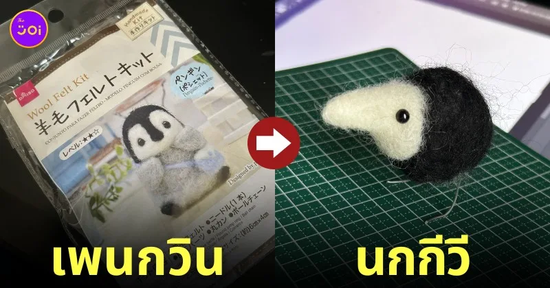 DIY ตุ๊กตาขนสักหลาด เพนกวิน นกกีวี